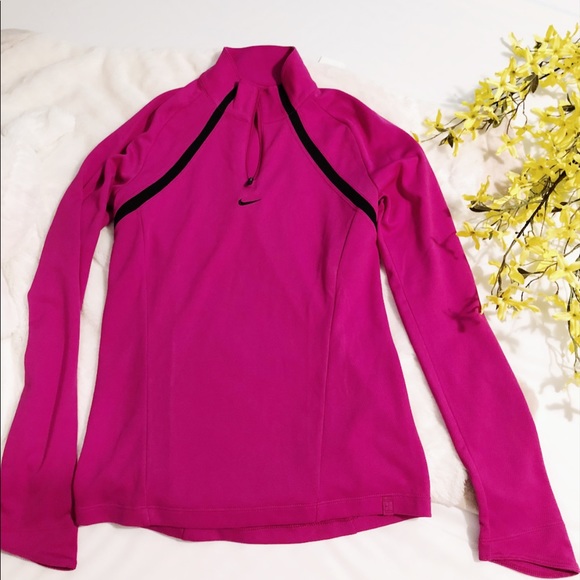 Nike Tops - NWOT🎉 Nike Purple Women’s 3 Quarter Zip Drifit